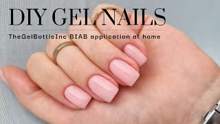 DIY BIAB NAILS AT HOME  the gel bottle biab builder in a bottle application [upl. by Jyoti]