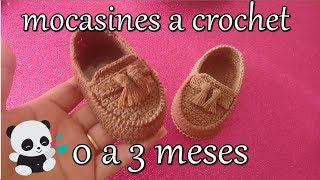 mocasines a crochet para bebe [upl. by Nylcoj]