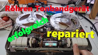 Tonbandgerät in Röhrentechnik Grundig TK14 defekt amp Röhrenradio Graetz reparieren Teil 1 [upl. by Ynneh]