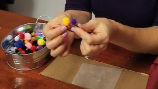 How to Glue Pom Poms  Fun amp Simple Crafts [upl. by Nyladnek996]