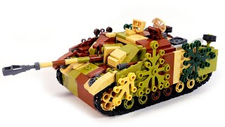 How to Build LEGO Tank WW2  Sluban M38B0858 StuG III [upl. by Atsillac]