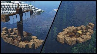 How to build a fishing boat  Minecraft Tutorial [upl. by Aehc]