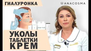 Гиалуроновая кислота для лица⚠️ УКОЛЫ В КОСМЕТИКЕ КАПСУЛАХ ПРОДУКТАХ ⚠️ЧТО РАБОТАЕТ [upl. by Carlos194]