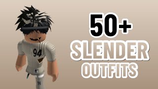 TOP 50 SLENDER OUTFITS ROBLOX  SLENDER ROBLOX OUTFITS  Shinobi GamingYT [upl. by Eicrad]