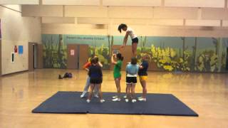 Awesome middle school cheer stunt [upl. by Esinert]