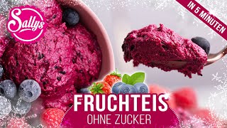 Eis selbst machen  Schnelles Fruchteis für Kinder ohne Zucker  5 Minuten  Sallys Welt [upl. by Hannahoj]