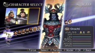 Warriors Orochi All Characters PS2 [upl. by Rabbi473]