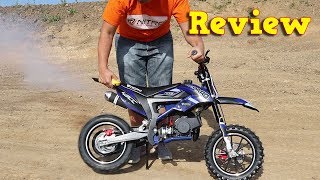 Full Review  49cc Mini Dirt Bike Gepard Tuning  Nitro Motors [upl. by Eelahs]