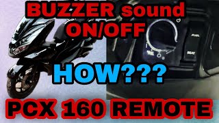 HONDA PCX 160  HOW TO ENABLE and DISABLE the ignition switch BUZZERBEEP sound SILENT MODE [upl. by Myca]