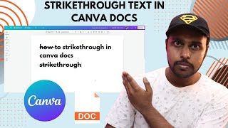 STRIKETHROUGH Text in Canva Docs Like a PRO  how to strikethrough text in canva docs [upl. by Yrevi]