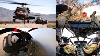 Black Hawks in action AERIAL FIREFIGHTING with UH60 Black Hawk helicopters [upl. by Lesya]