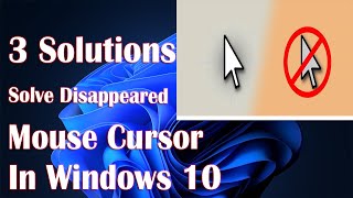 Mouse Cursor Not Showing In Windows 10  3 Fix How To [upl. by Yevol458]