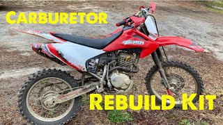 Installing Carburetor Rebuild Kit on Crf150f [upl. by Assirod]