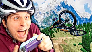 Über 100 SPRUNGSCHANZEN in den ALPEN  Fahrrad Simulator [upl. by Ahselak643]