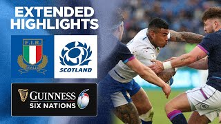 Italy v Scotland  Extended Highlights  2022 Guinness Six Nations [upl. by Ellehsor688]