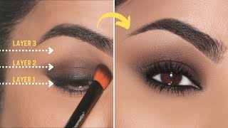 How To 3 Layer EASY Smokey Eye  Beginner Friendly Tutorial [upl. by Kremer]