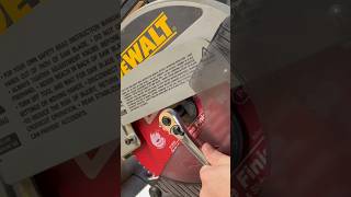 How to change a Dewalt MitreSaw Blade  Quick and easy [upl. by Lyrak802]