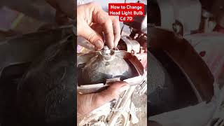 How to Change Head Light Bulb Cd 70 🤩  shorts headlightbulbs saadautos [upl. by Ylil]