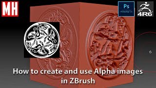 ZBrush Beginner Series 01  How to create and use Alphas to get detail on your model [upl. by Ahsirak219]