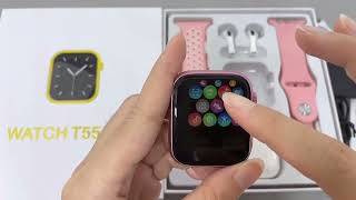 T55 pro max smart watch with Earpods [upl. by Ching951]