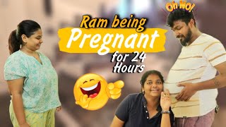 Ram is pregnant for 24Hours challenge Vera level comedy Revenge started ☠️  ramwithjaanu [upl. by Nnyleuqaj174]