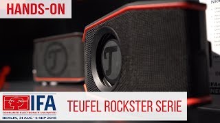 Teufel Rockster Go und Cross wasserdichte Bluetooth Speaker  HandOn IFA2018 [upl. by Aynotak532]