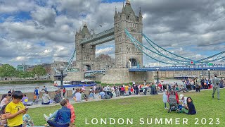 England London City Tour 2023  4K HDR Virtual Walking Tour around the City  Summer in London [upl. by Madden483]