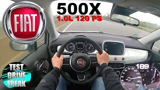 2020 Fiat 500X 10 FireFly Turbo 120 PS TOP SPEED AUTOBAHN DRIVE POV [upl. by Swift]