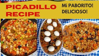 How to cook PICADILLO mi own version Filipino amp Mexican style Picadillo Recipe  My Fave Dish [upl. by Nnahtebazile251]