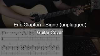 Eric Clapton  Signe unplugged  Fingerstyle Guitar tabs chords guitar tutorial [upl. by Eilsil]