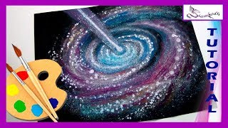 Como DIBUJAR GALAXIA 🎨 Espacio con Polvo de ESTRELLAS [upl. by Telimay312]