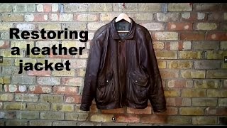 Restoring a leather jacket [upl. by Gerrald]