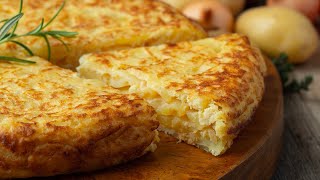 Tortilla espagnole  La vraie recette  Omelette de pommes de terre traditionnelle en Espagne [upl. by Dranyl312]