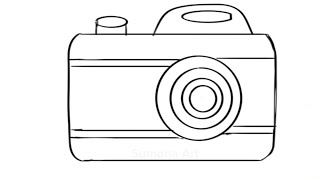 Camera Drawing  How to draw a Camera Step by step [upl. by Fadil]