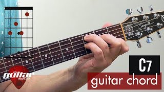 How to play the C7 chord  Beginner guitar lesson [upl. by Saval26]