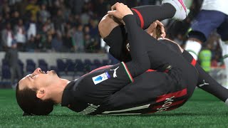 FIFA 23 Ibrahimović injured by crunching tackle [upl. by Llevra]