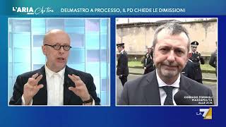 Duro scontro tra Fabrizio Roncone e Andrea Delmastro quotNon pensa che sarebbero opportune le sue [upl. by Llevol31]