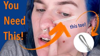 Change Threadless Nostril Jewelry At Home THE EASY WAY [upl. by Sikata62]