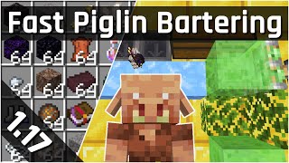 Fast Piglin Bartering Farm Tutorial  Minecraft 117 Java Edition [upl. by Claudette460]