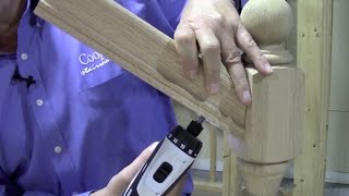 How To Connect Handrail at an Angle to a Newel Post Using the ZIPBOLT Angled Railbolt [upl. by Maggio]