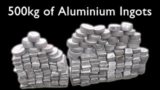 Making over 500kg 1100lb of aluminium ingots from scrap metal [upl. by Snej]