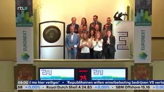 Opening Amsterdam Stock Exchange Euronext by team StartupFest Europe [upl. by Audwin]