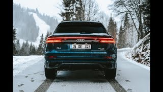 2019 Audi Q8  Snow Drive amp First Impressions [upl. by Elrod]