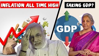 India Inflation 14Month High Stock Market Crash  are we faking GDP data [upl. by Yajet138]