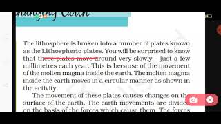 Movement of lithospheric plates volcano  Class7 GEOGRAPHY Ch3 Our Changing Earth PART 1 [upl. by Aihsa]