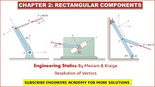 STATICS  Chapter 2  P 29 to P 212  Rectangular Components  Engineers Academy [upl. by Cockburn135]