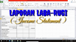 Laporan Laba Rugi Income Statement  Tutorial Siklus Akuntansi Part 13 [upl. by Brubaker578]