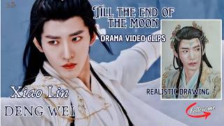 Deng Wei Majestic Xiao Lin in Till the end of the moon ‐ Various dramas clips and realistic drawing [upl. by Edrea]