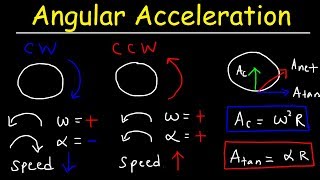 Angular Acceleration Physics Problems Radial Acceleration Linear Velocity [upl. by Akinit774]