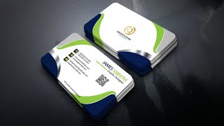 Professional Business Cards Design and size in Photoshop [upl. by Nibbs202]